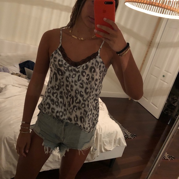 revolve Tops - Leopard print lace cami revolve Tops - Leopard print lace cami